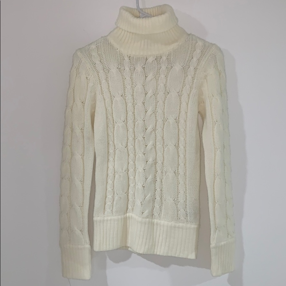 Turtleneck White Sweater